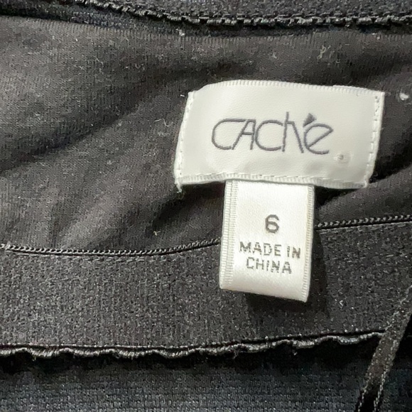 Vintage Cache Strapless Bodycon Bandage Cocktail Party Fitted Dress Size 6 S - Picture 4 of 6